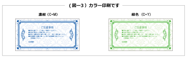 ≪本券≫クーポン券,商品券,地域振興券の印刷の色数について カラー印刷s