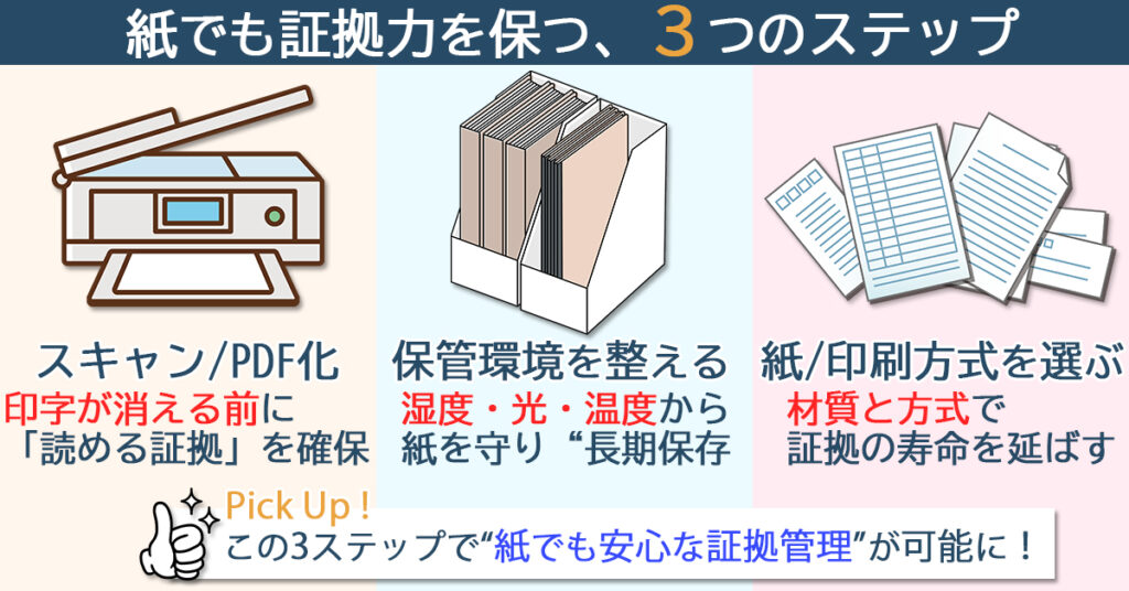 紙伝票を証拠として残す3つの対策