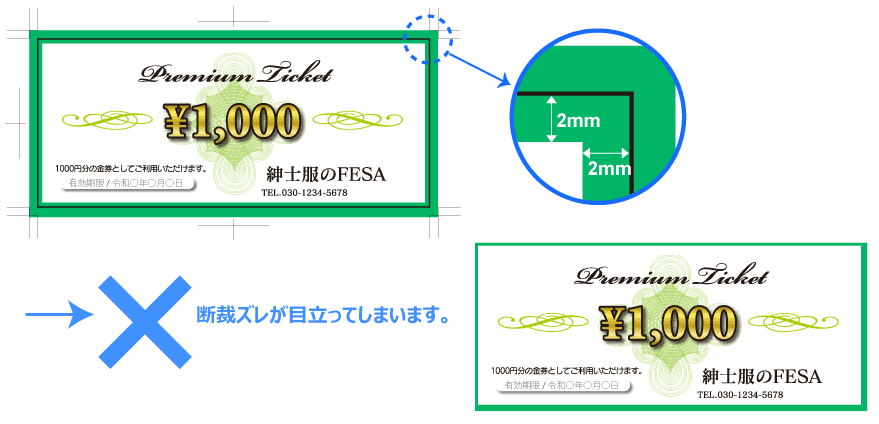 断裁ズレ