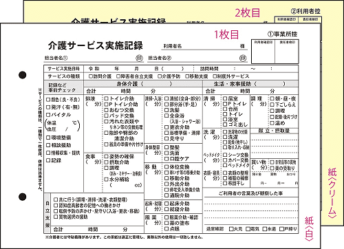 (既製品)介護・看護伝票(事業所名なし)