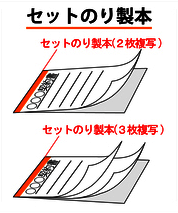歯科技工指示書・歯科技工書の伝票印刷の綴じ形式について セットのり製本