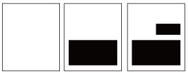 領収書 印刷の減感位置と版数について （３枚複写、減感２、版数２）